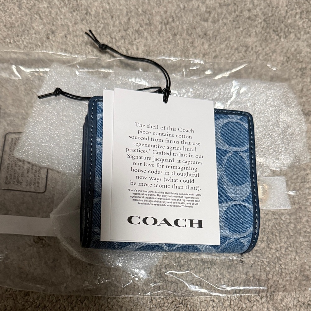 Coach Denim Blue Signature Wallet
